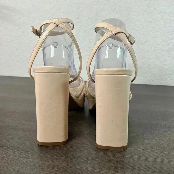 Bp Jaymes Cream Block Heel Platform Sandals Size 11M - Picture 4 of 14